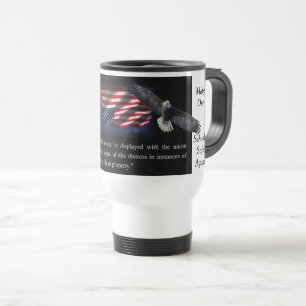Drapeau/Eagle de la tasse MOSSA de voyage
