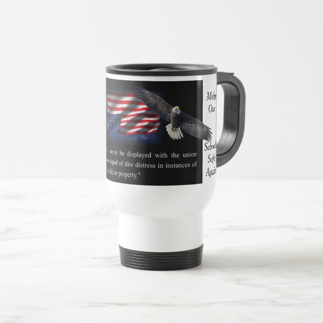 Drapeau/Eagle de la tasse MOSSA de voyage (Devant droit)