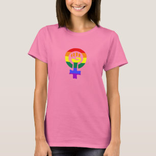 Drapeau en arc-en-ciel Femme Power t-shirt femme