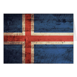 Drapeau en bois de l'Islande