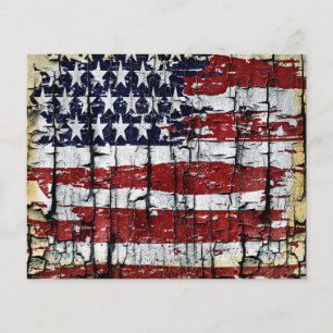 Drapeau en bois fissuré