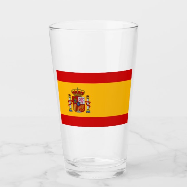 Drapeau en verre Espagne 16 onz (Devant)