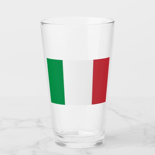 Drapeau en verre Italie 16 onz (Devant)