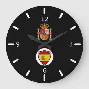 Drapeau espagnol-armoiries grande horloge