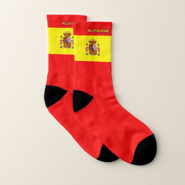 Drapeau espagnol chaussettes (Paire)