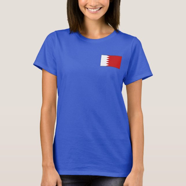 Drapeau et carte de Bahreïn T-shirt (Devant)