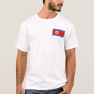 Drapeau et carte de Corée du Nord T-shirt