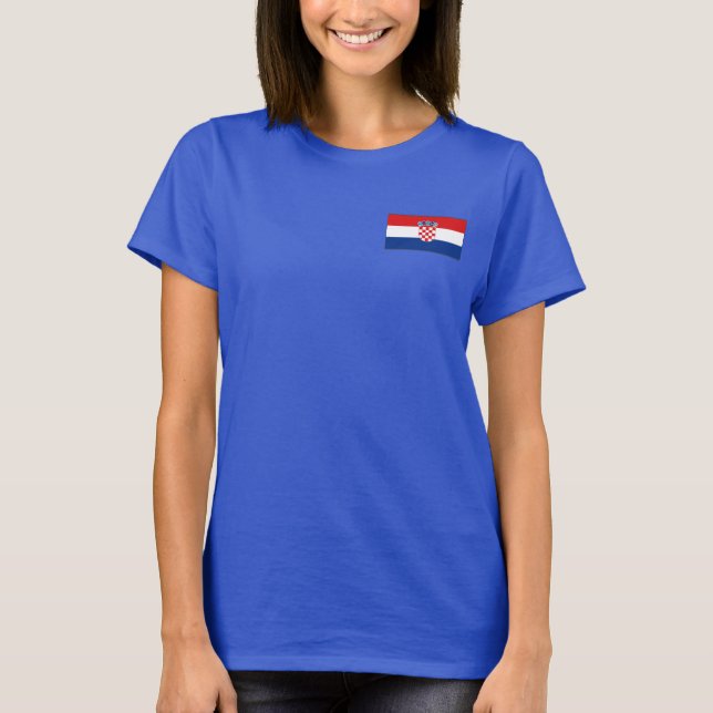 Drapeau et carte de Croatie T-shirt (Devant)