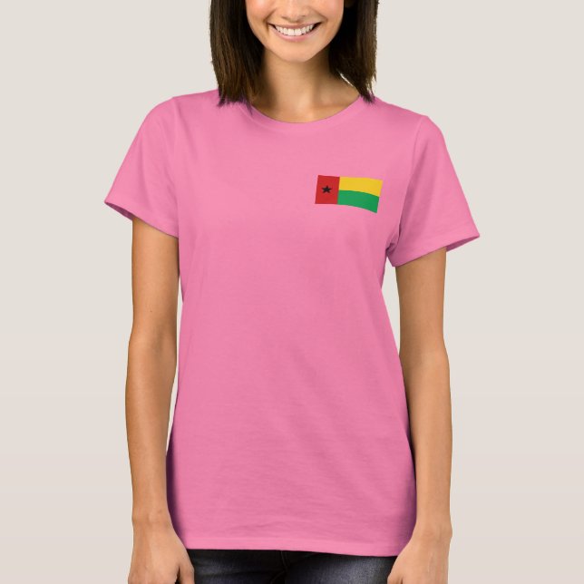 Drapeau et carte de Guinée-Bissau T-shirt (Devant)