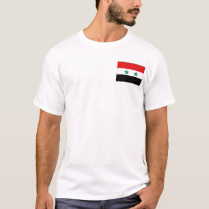 Drapeau et carte de Syrie T-shirt