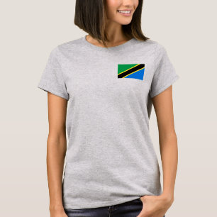 Drapeau et carte de Tanzanie T-shirt