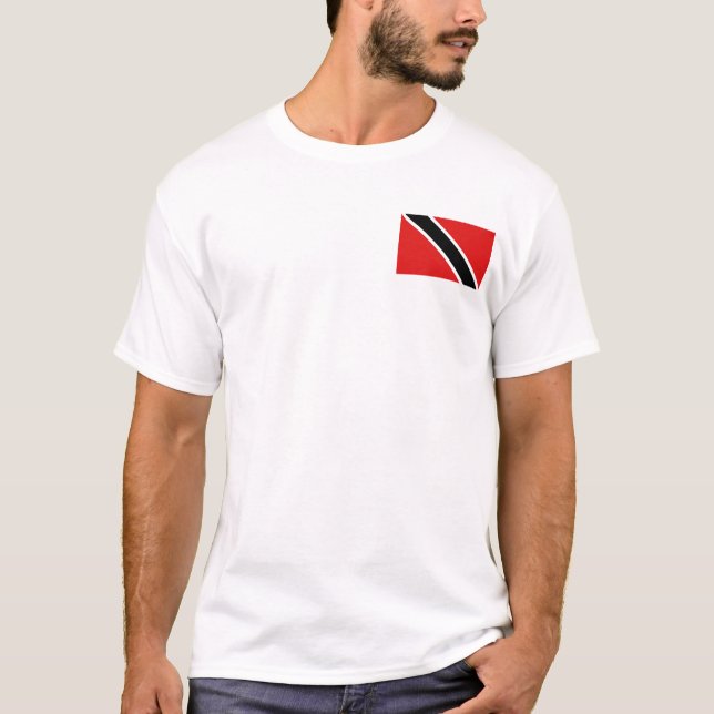 Drapeau et carte de Trinité-et-Tobago T-Shirt (Devant)