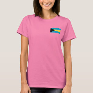 Drapeau et carte des Bahamas T-shirt
