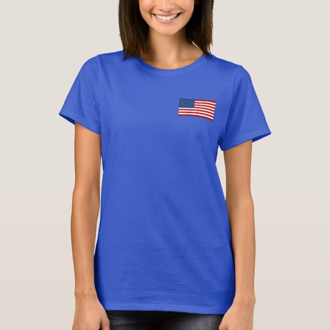 Drapeau et carte des États-Unis T-shirt (Devant)