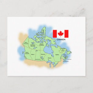 Drapeau et carte du Canada