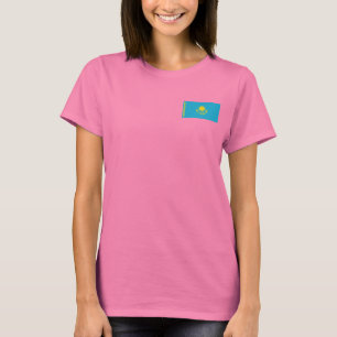 Drapeau et carte du Kazakhstan T-shirt