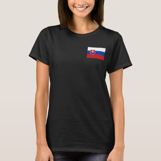 Drapeau et carte Slovaquie T-shirt (Devant)
