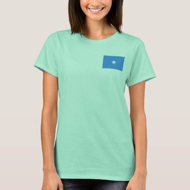 Drapeau et carte somalien T-shirt (Devant)