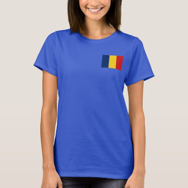 Drapeau et carte Tchad T-shirt (Devant)