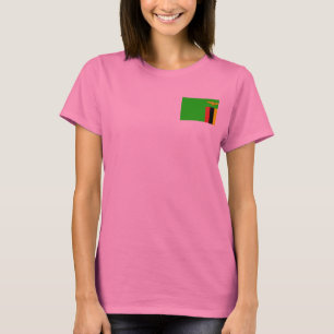Drapeau et carte Zambie T-shirt