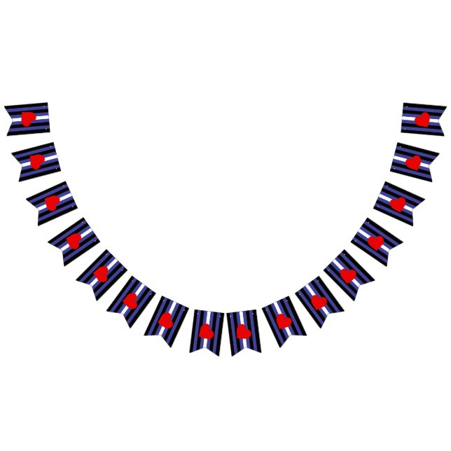 Drapeau et cœur de fierté en cuir (Tout)