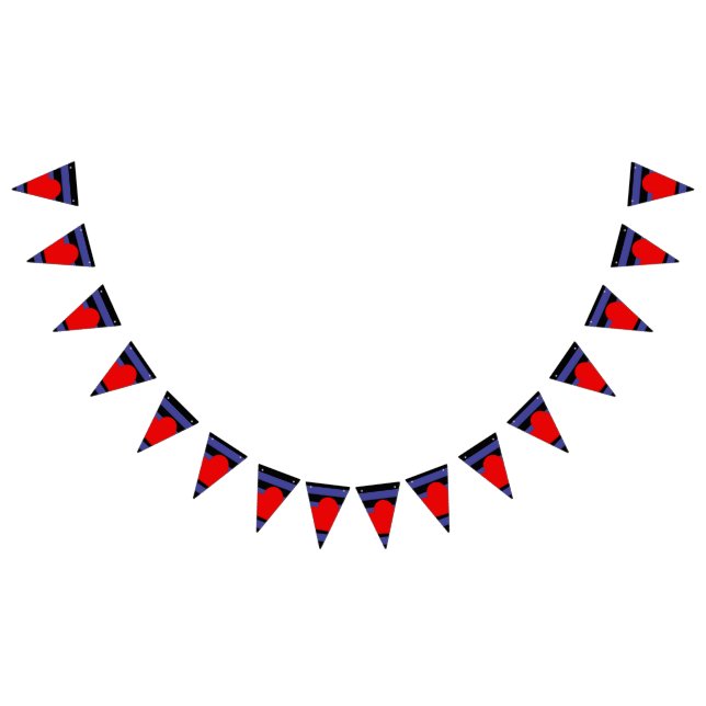 Drapeau et cœur de fierté en cuir (Tout)
