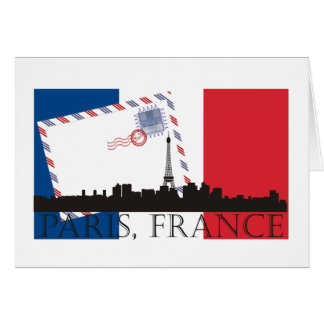 Drapeau et horizon de Paris