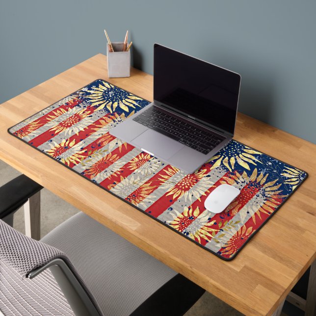 Drapeau et tournesols (Bureau 2)