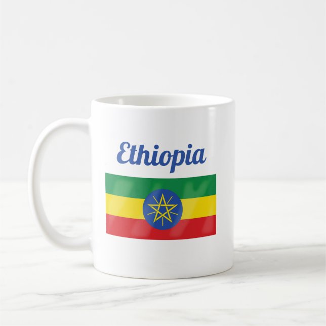 Drapeau éthiopien Mug de café (Gauche)
