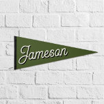 Drapeau Fanion Chambre vintage Style Sports Décor Enfants Nom<br><div class="desc">Ajoutez une touche sportive à la chambre de votre enfant ! 🏆 Personnalisez ce manteau de style vintage avec leur nom pour le charme classique. Parfait pour les petits champs ! #CustomKidsRoom #VintageSportsDecor</div>