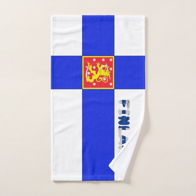 Drapeau finlandais (Serviette à main)