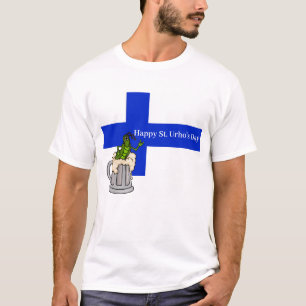 Drapeau finlandais avec sauterelle en T-shirt Beer