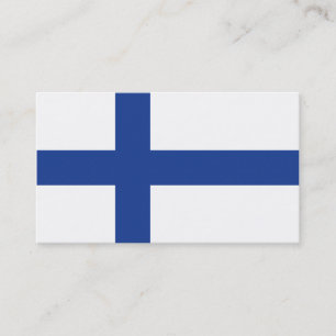Drapeau finlandais cartes de visite personnalisés