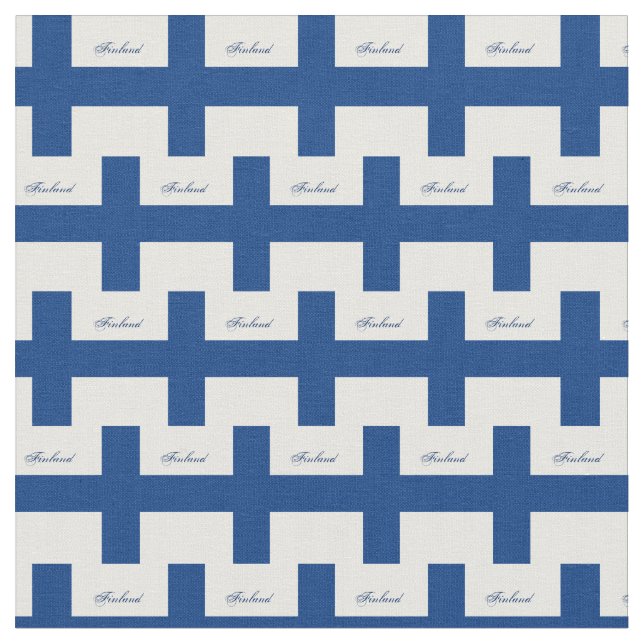 Drapeau finlandais et finlandais Tissu tendance /  (Fermer)