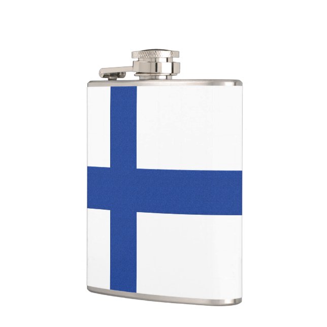 Drapeau finlandais flacon monogramme personnalisé (Gauche)