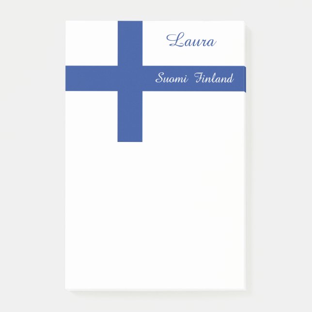 Drapeau finlandais personnalisé Post-It notes (Devant)