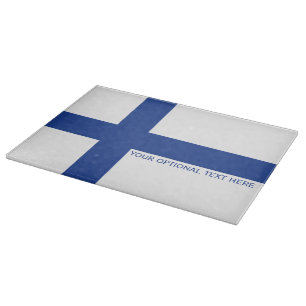 Drapeau finlandais planche à découper personnalisé
