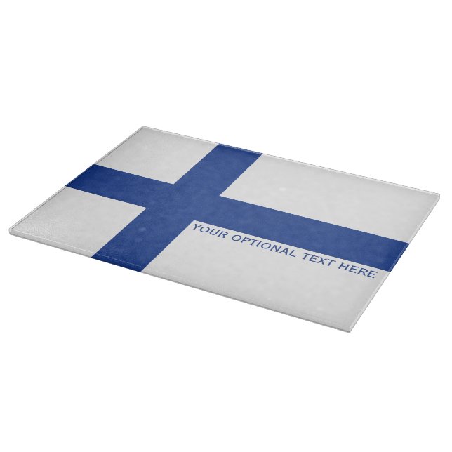 Drapeau finlandais planche à découper personnalisé (Coin)