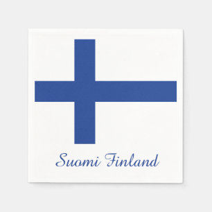 Drapeau finlandais serviettes en papier