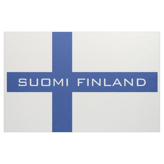 Drapeau finlandais tissu personnalisé (Yard)