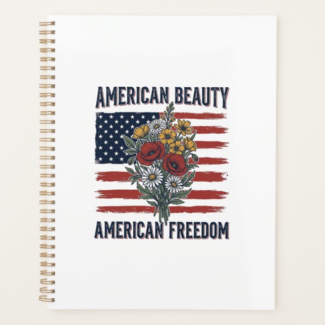 Drapeau Floral de Liberté American Beauty (Devant)