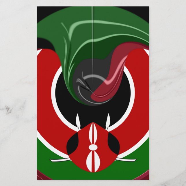 Drapeau Fluid Kenyan : Un design moderne (Devant)