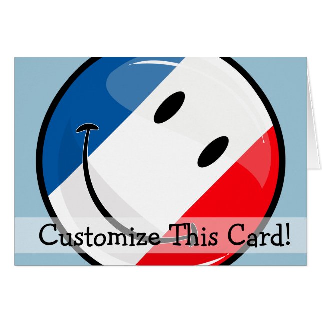 Drapeau français souriant (Devant horizontal)