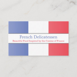 Drapeau France, Carte de visite entièrement person