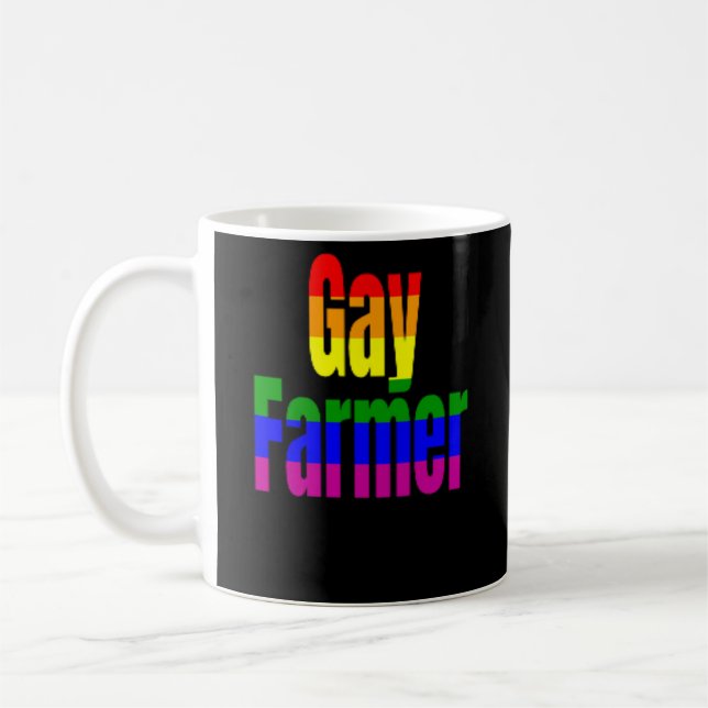 Drapeau gai d'arc-en-ciel de tasse de café de (Gauche)