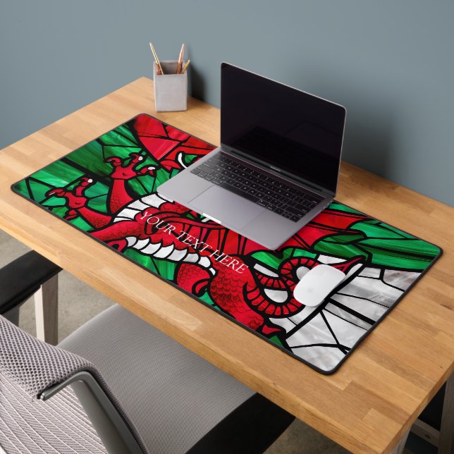 Drapeau gallois avec Dragon rouge (Bureau 2)
