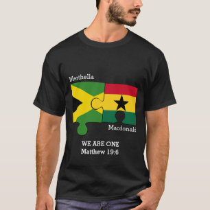 Drapeau GHANA JAMAICA personnalisé T-shirt chrétie