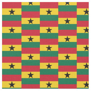 Drapeau ghanéen et tissu branché du Ghana