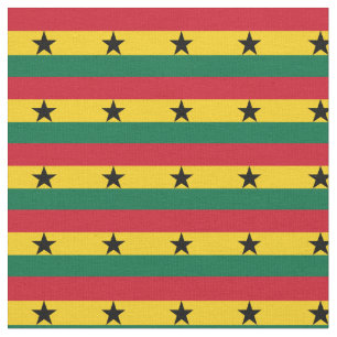 Drapeau ghanéen et tissu branché du Ghana