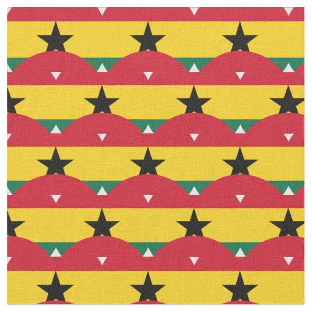 Drapeau ghanéen et tissu branché du Ghana (Fermer)